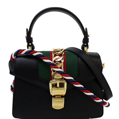 gucci sylvie mini leather crossbody bag